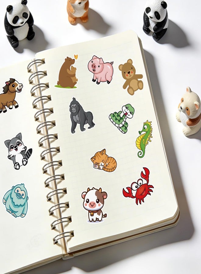 Alynta Animal Stickers - 200Pcs Water Bottle Stickers Cute Waterproof Vinyl Kawaii Funny Animal Sticker Reward Sticker for Laptop Notebook Luggages - Image 4